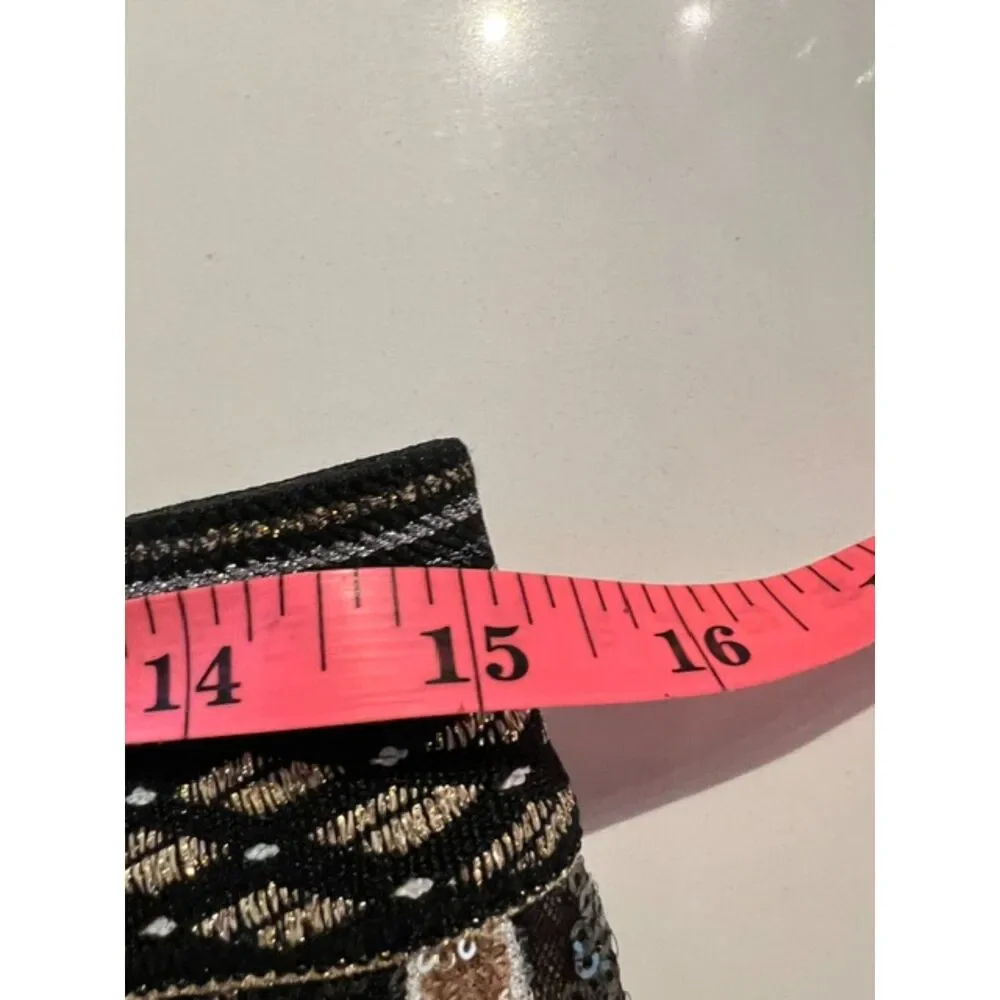 Byron Lars Beauty Mark Leopard Sequin Pencil Skirt Size 8 Metallic NWT